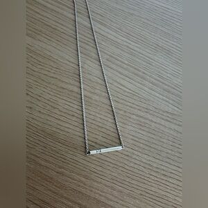 Diamond Bar silver necklace
